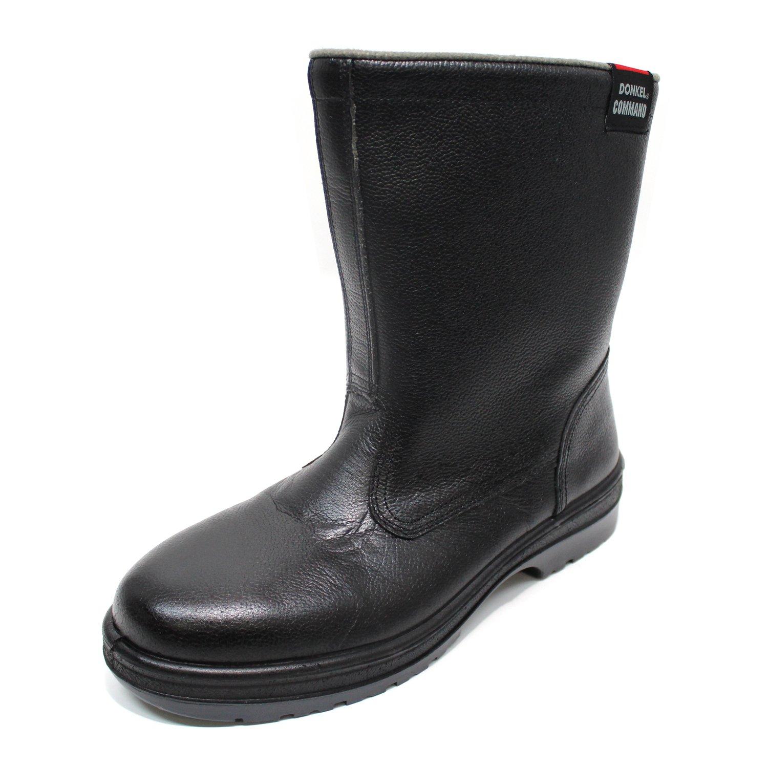 

Safety half rubber double layer slip fire JIS T8101 leather type S approved cm [Donkel] shoes, boots, sole, resistant, resistant, E/F R2-06, men s, чёрный
