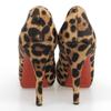Christian Louboutin Leopard Print Hair Calf Open-toe Pumps for Women, Beige and Brown, Size 36 Shoes 36 Beige / brownUsed