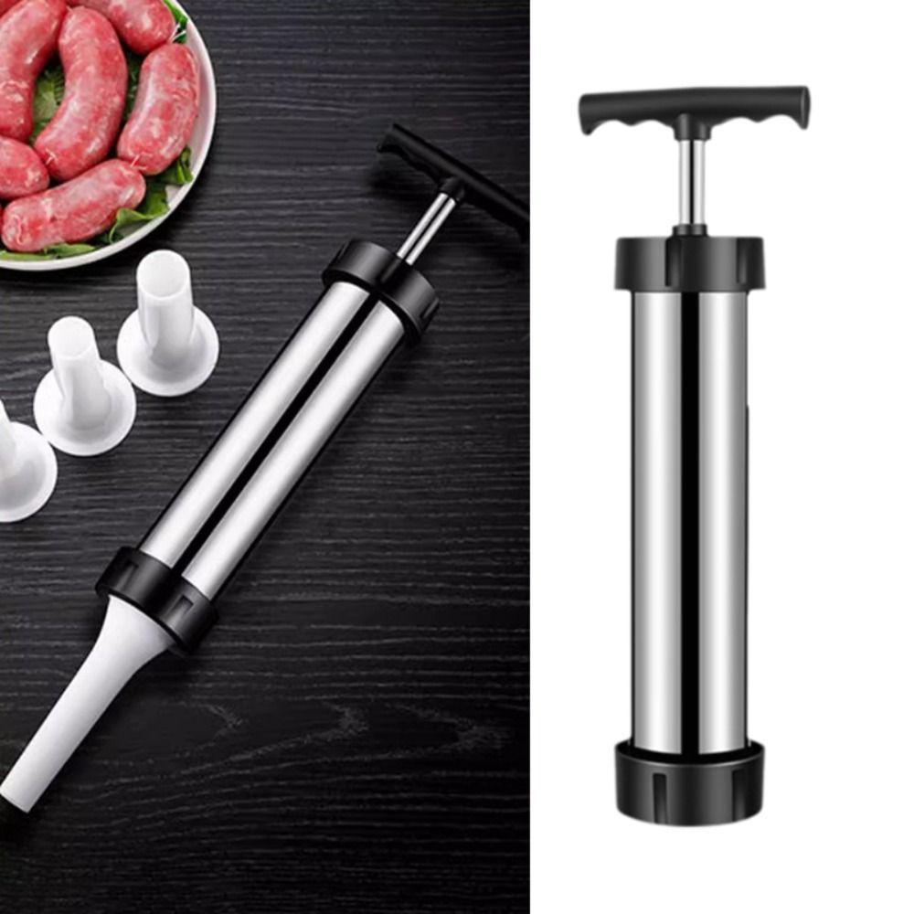 Manaul Sausage Maker Widened Tube Sausage Stuffer Meat Tool Sausage Filler  Restaurant