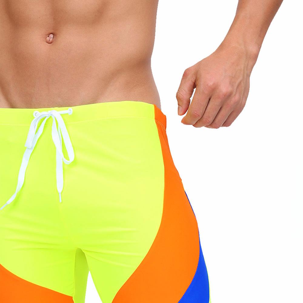 Slip de baie pentru bărbați, trunchi, pantaloni lungi, strâns, costum de baie sexy, îmbrăcăminte de plajă, bronzare, surfing, sală de sport
