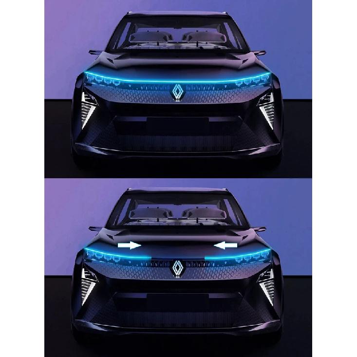 LED-Motorhaubenbeleuchtung mit Start-Scan-Funktion, Tagfahrlicht, automatischer Umrüstung der Frontscheinwerfer, dekorativer Ambientebeleuchtung für die Motorhaube (12 V)