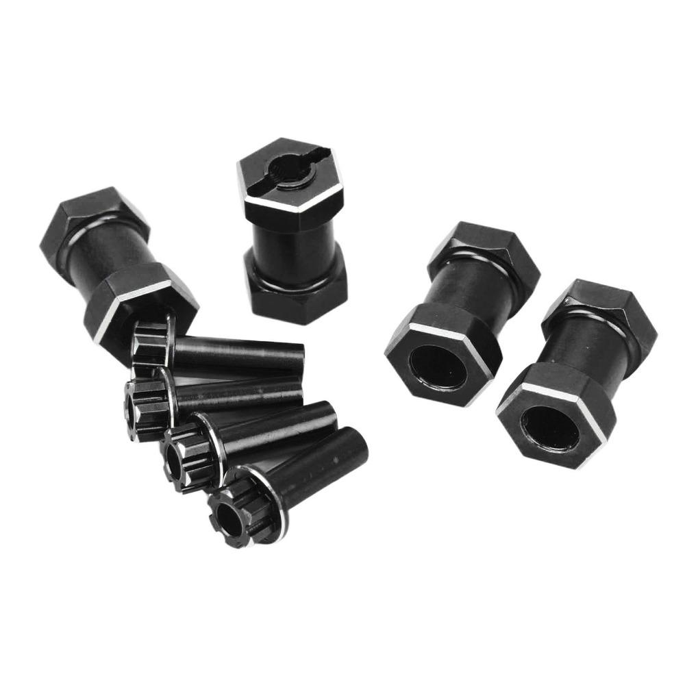4Pcs/Set 12mm Hex Drive Adapter Set Metal Wheel Hex Hub Crawler Wheel Adapter  For 1/10 RC Crawler