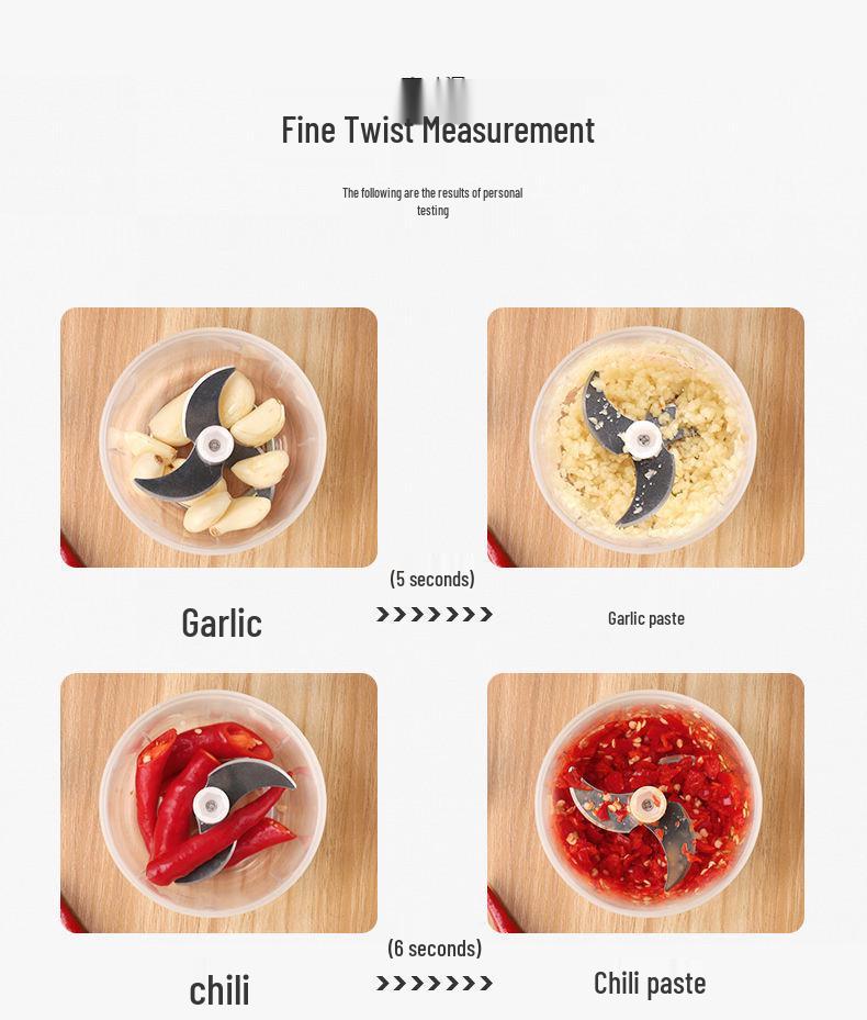 Electric Mini Food Processor & Grinder: Baby Food, Garlic, Meat, and Paste Maker