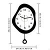 Wall Clock Hanging Easy Read Silent with Pendulum for Office Home Bedroom