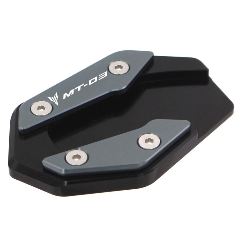 Motocicleta para yamaha YZF-R3 MT-03 YZF-R25 acessórios yzf r3 r25 mt 03 kickstand pé suporte lateral extensão almofada suporte