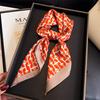 Light luxury printed scarf imitation silk retro high-end sunscreen shawl neck square scarf scarf silk scarf headscarf