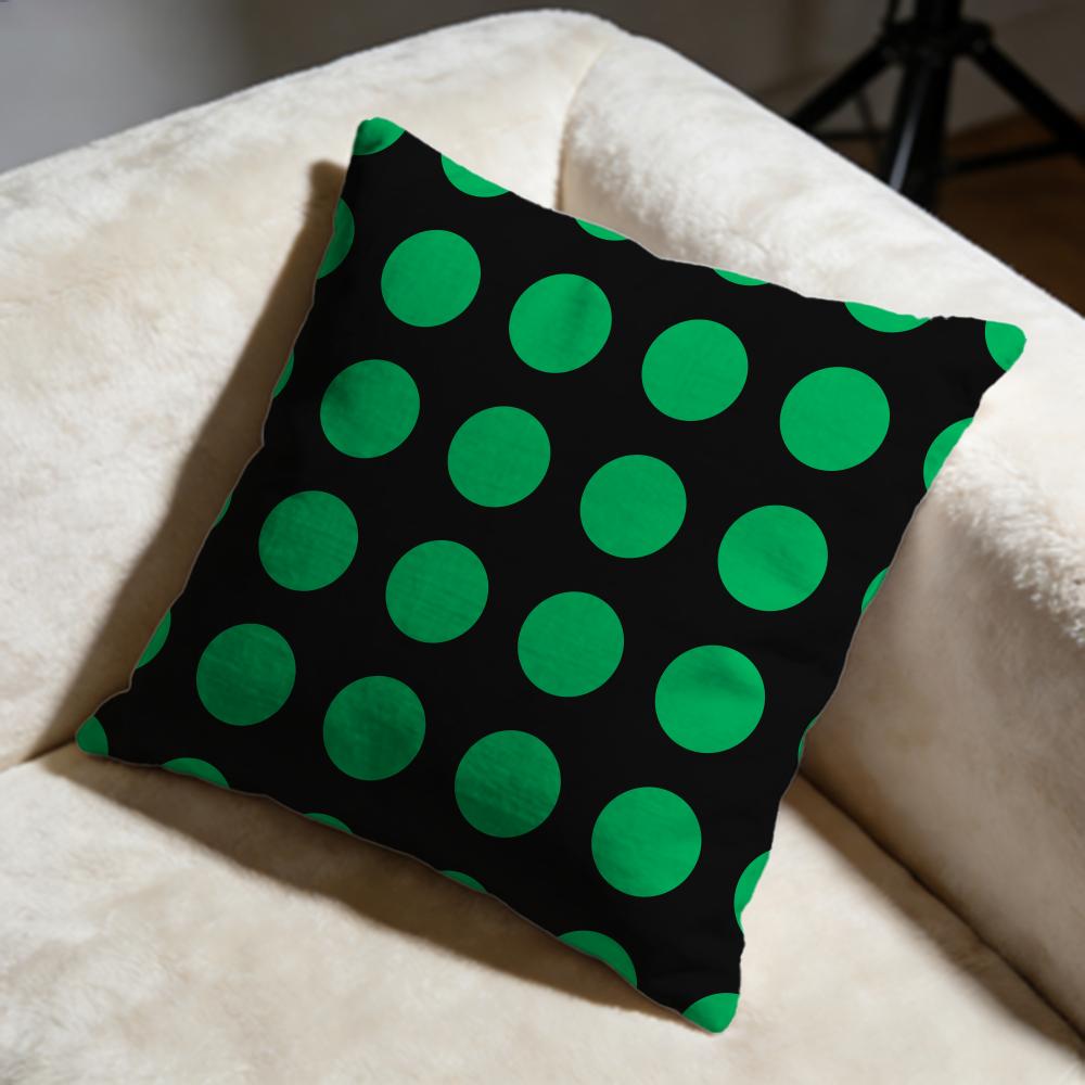 Federa Cuscino Nero e Verde Morbida Decorativa Adatta per Camera da Letto Divano Auto Viaggio