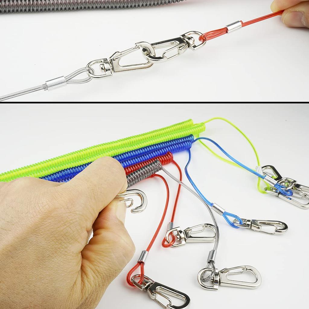 Fishing Rod Shitte Belt with Rope Spiral Cord with Wire