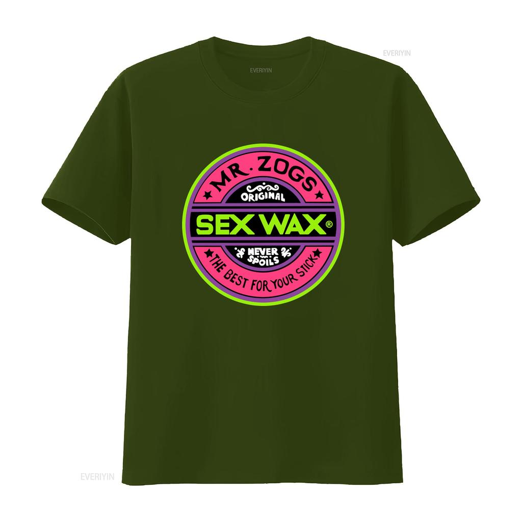 Sex Wax Mr Zogs Original Fluoro Nero T-shirt da Surf Non Si Deteriora Mai Migliore Per il Tuo Stick vintage Lavata Elegante Comoda