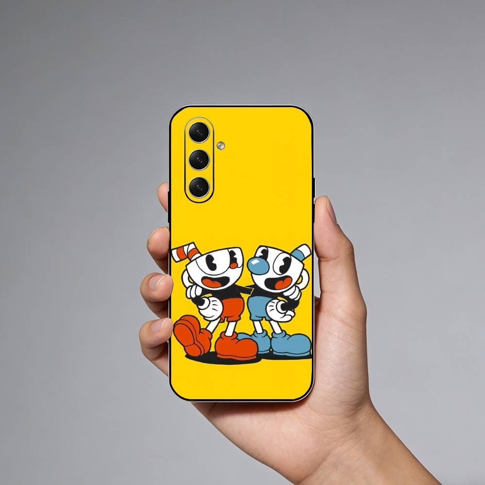 Spiel C-Cuphead Handyhülle Für Samsung Galaxy A73,A72,A71,A70,A52,A51 Andere Weiche Schwarze Hülle