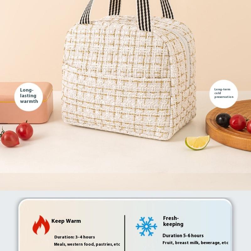 Simple Insulated Lunch Bag Thermal Outdoor Food Box Insulation Cooler Bento Bag Large Capacity Cooler Bag Women Storage Banto