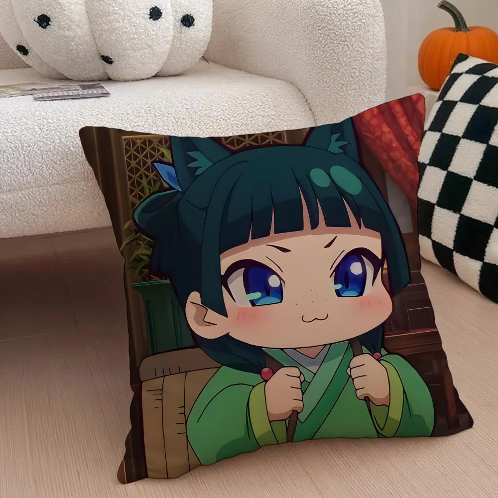Classic Japanese Anime TThe Apothecary Diaries Cushion Cover Throw Pillow Cover Hidden Button Durable Polyester Chair Cushion
