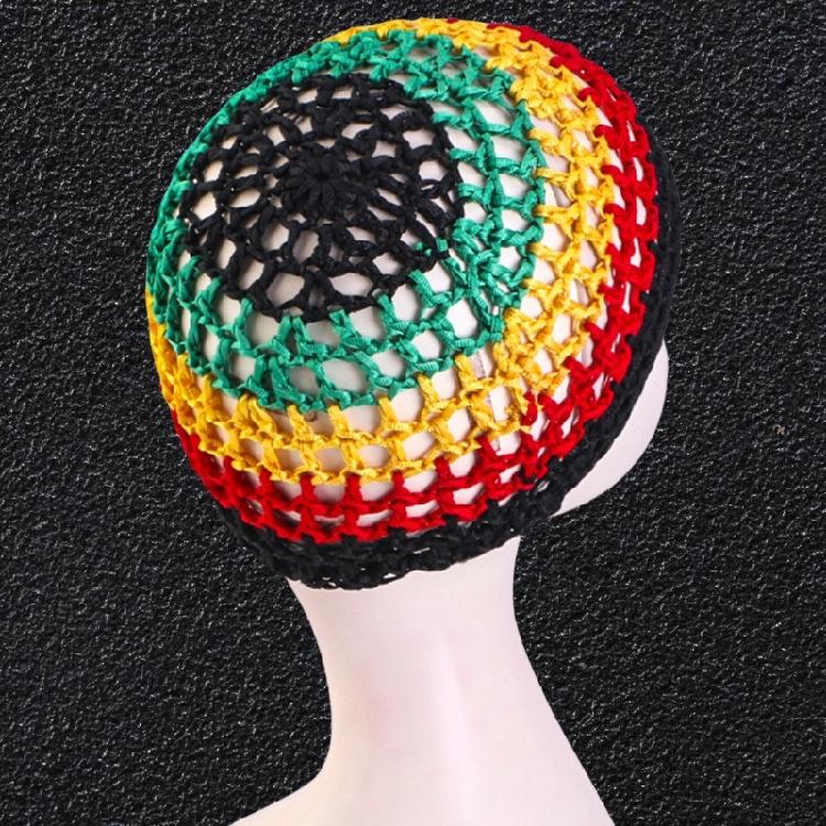 Reggae Pullover Hat Handwoven Hat with Handwoven Hair Net for Photo Pros