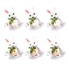 Metal Napkins Rings Set of 6 Bunny Ear Easter Napkins Rings Spring Rabbit Rings Holders for Easter Party Decoration