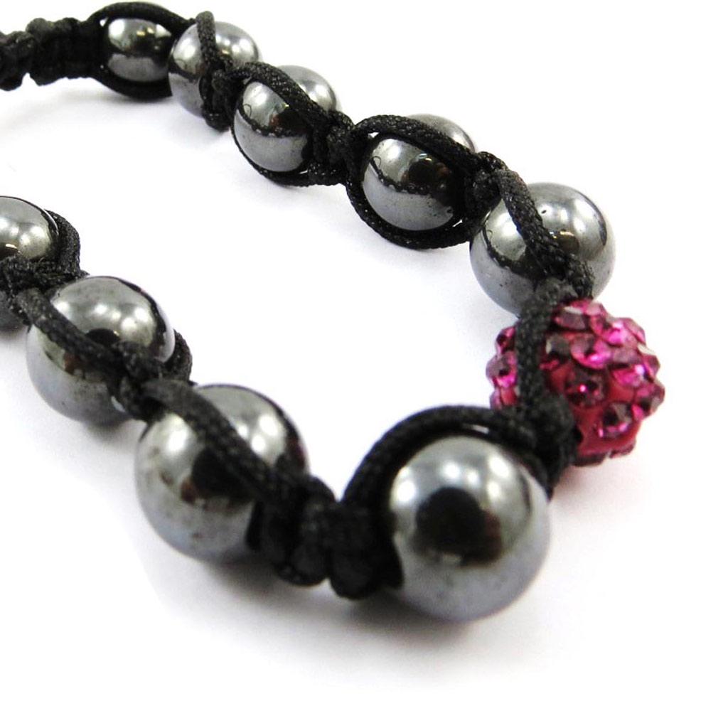 Les Trésors De Lily [J4059] - Bracelet ethnique 'Shambhala' rose