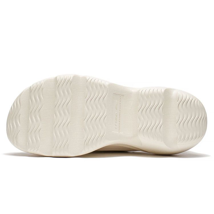 Li Ning Puff Comfortable Thick Sole Shock Absorbing Non-Slip Wear-Resistant Increased Height Low-Top Casual Shoes Women Casual Shoes AZGS072-1