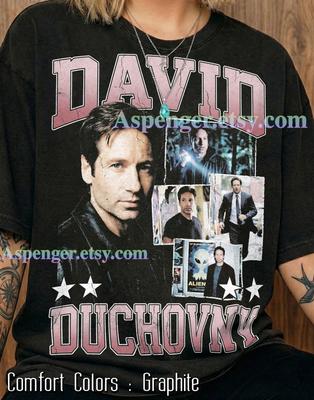 David Duchovny 90S Vintage Bootleg Comfort Colors® Shirt, Fox Mulder, Hank Moody, Ira Kane, Retro Pop Culture Fan Graphic Tees,