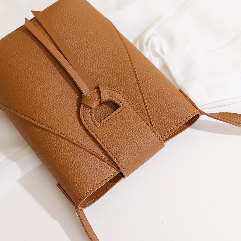 Women's Shoulder Bags Soft Hasp PU Leather Mini Handbag Large Capacity Crossbody Bags Solid Color Phone Purse CLE