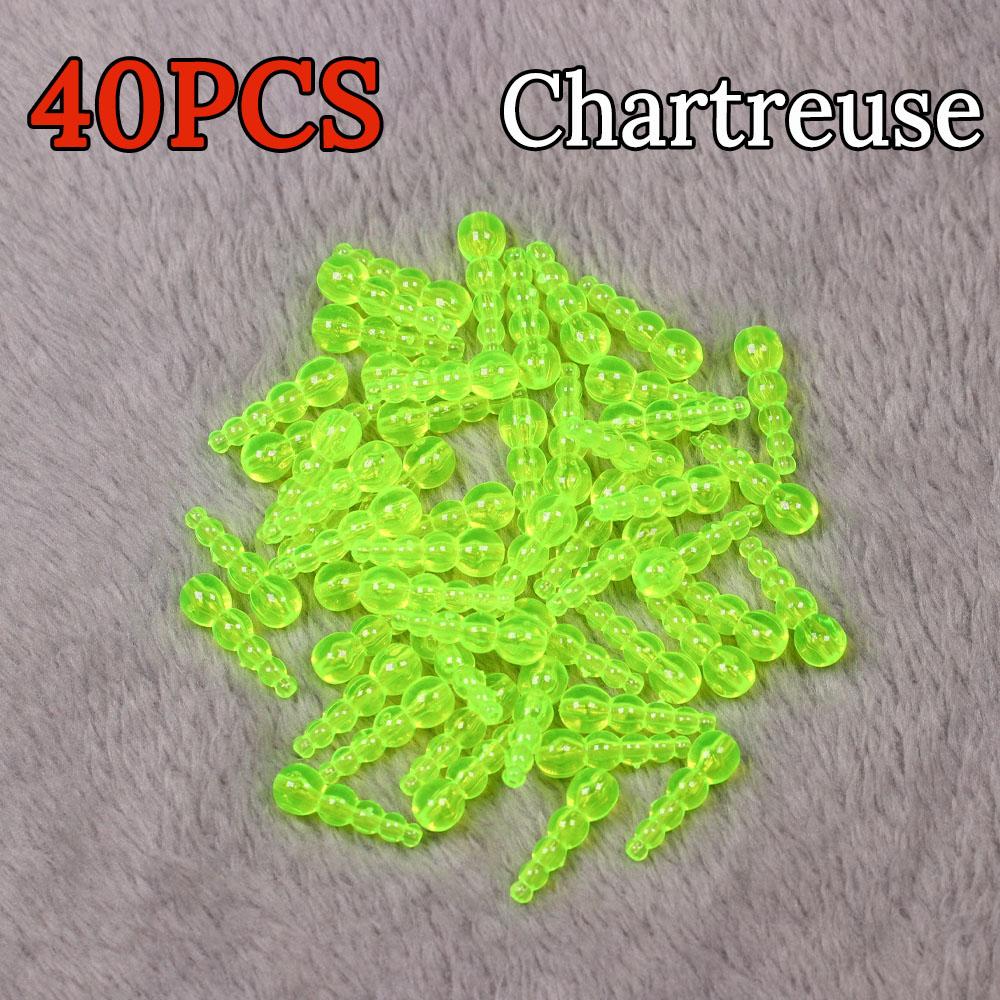 9 Colors Gourd Shaped Stacked Beads 1mm Hole Smooth Polished ABS DIY Walleye Bass Trout Spinner Rig 40/100PCS