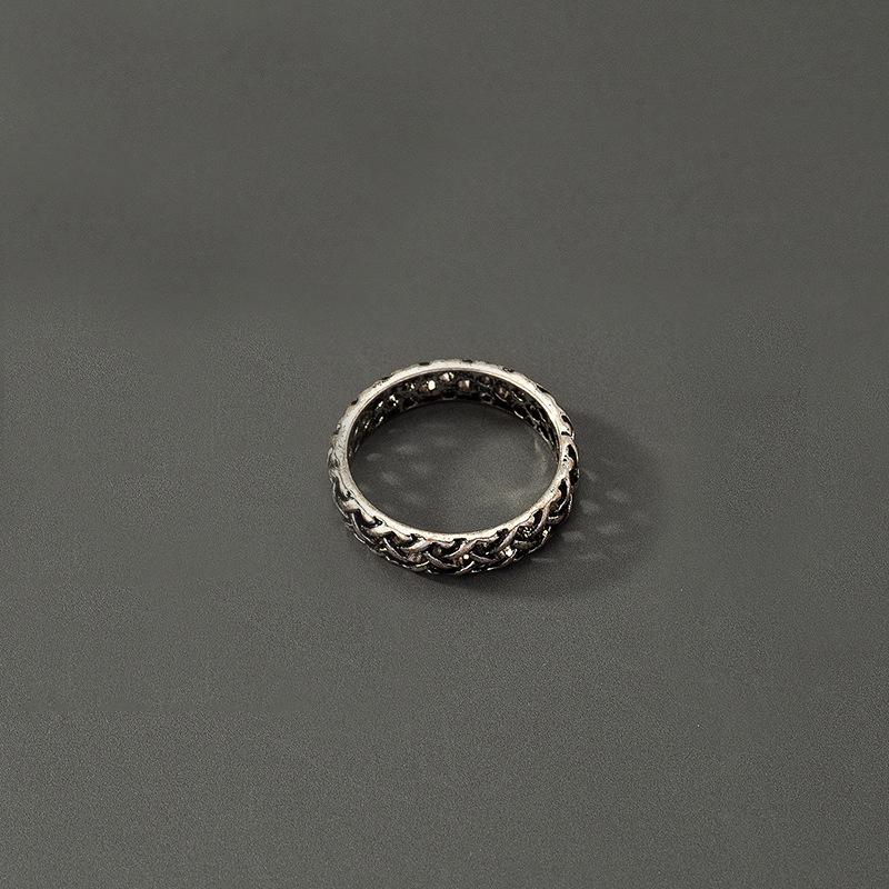 

Мужской ретро состаренный набор колец «Зодиак Змея и буква» - Хип-хоп стиль