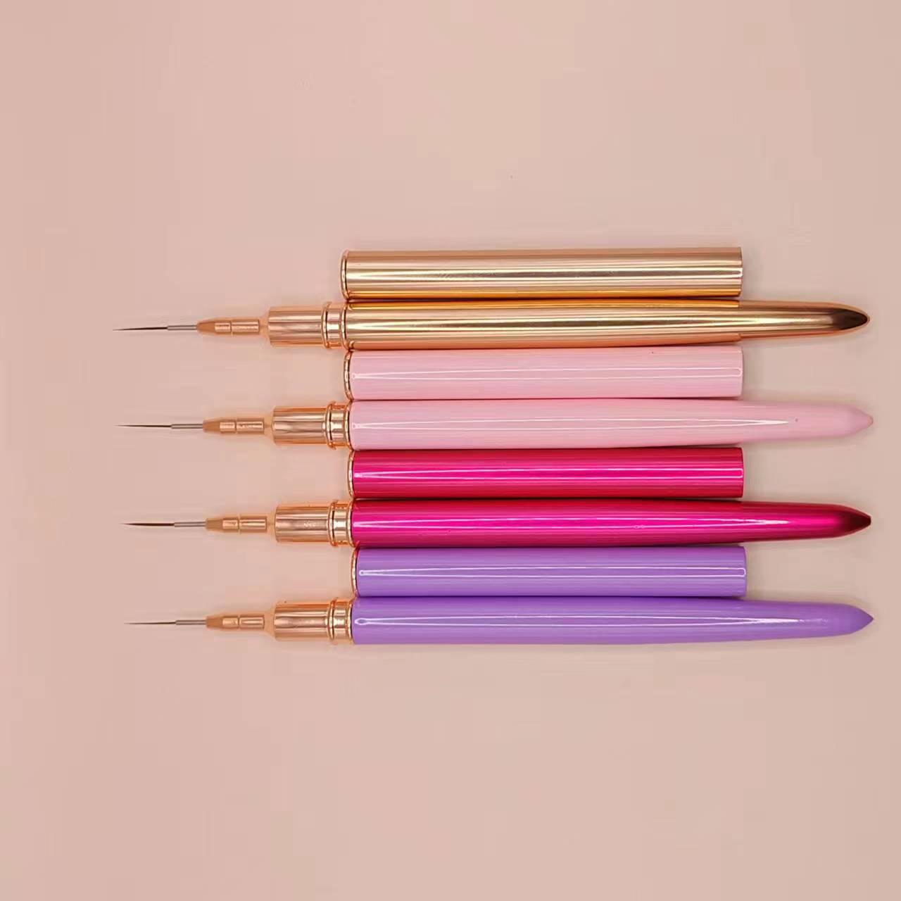 

Nail Art Brush Set: Line Drawing & Detailing Tools with Copper Tubes