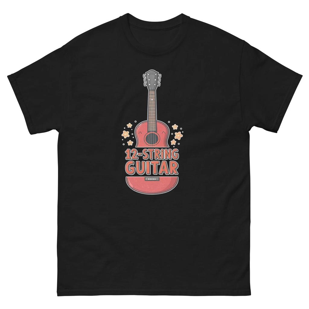 12-String Guitar Musical Instrument Illustration T-Shirt