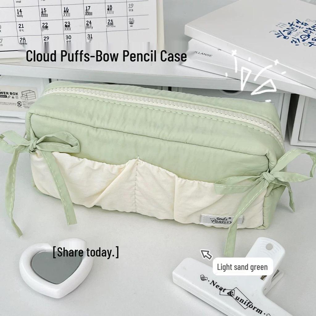 Cloud Toast Bow Large Capacity Pencil Case for Elementary & Junior High Students
