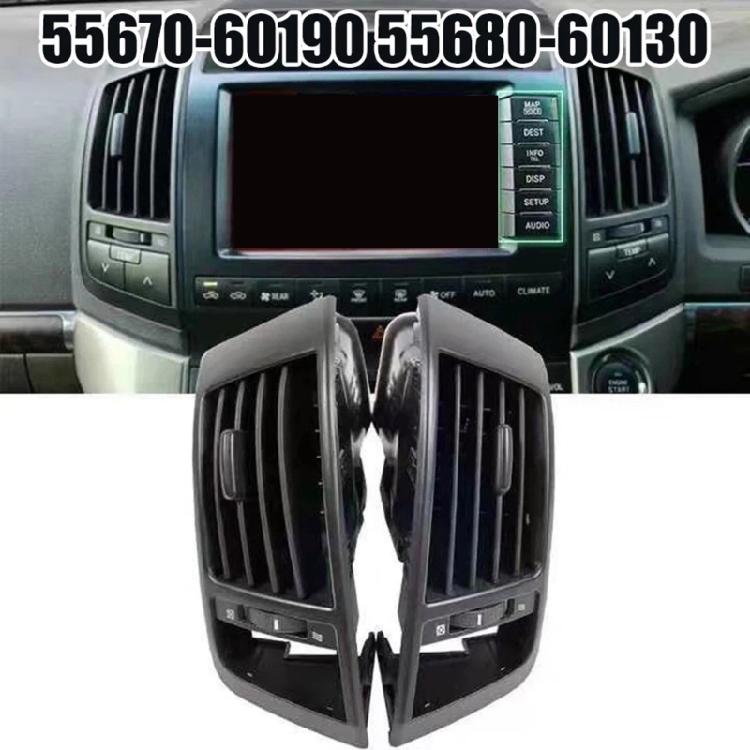 2x Efficient Center Console Air Conditioning Air Ventilation Outlet Dashboard Suitable for LC200 55670-60190 55680-60130