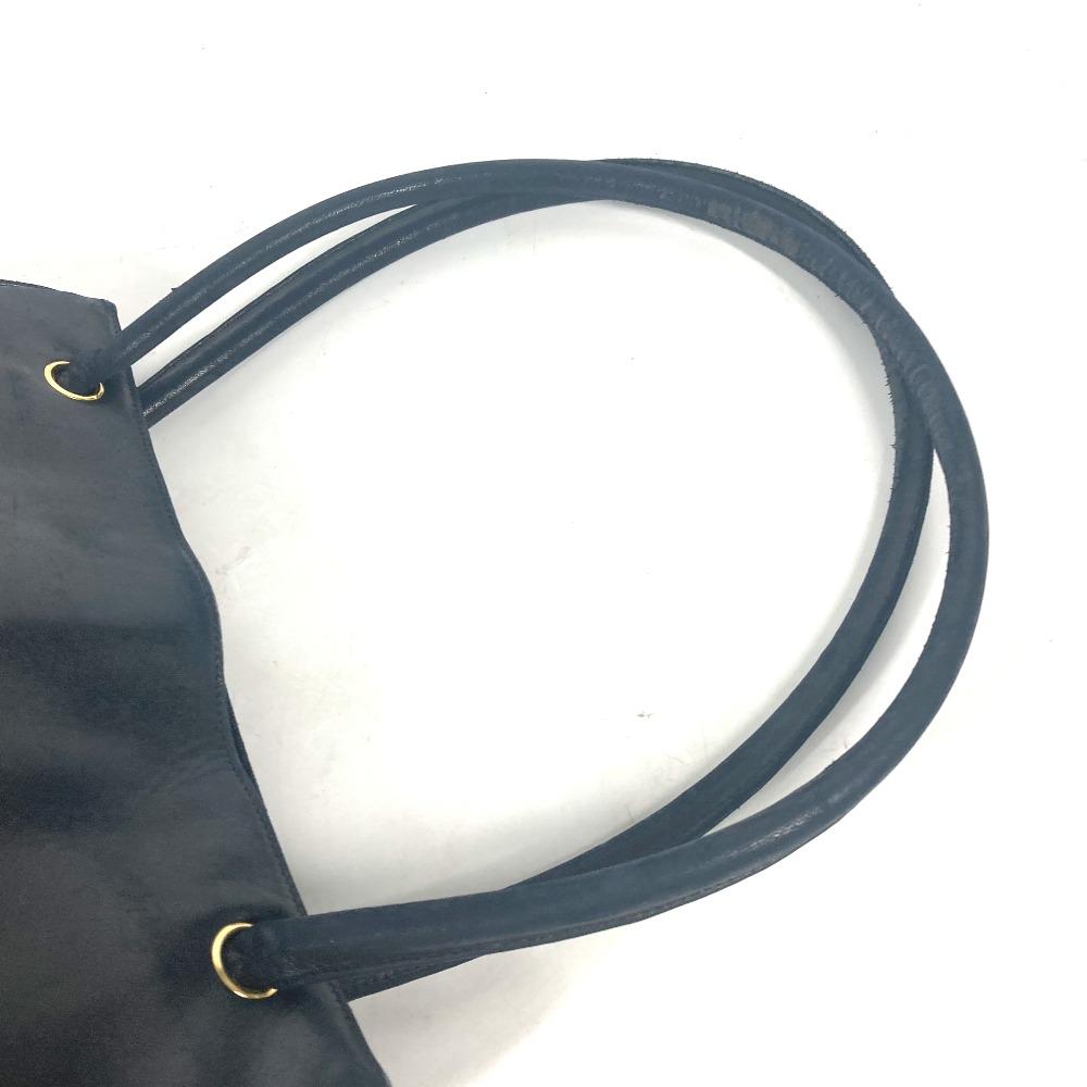 Chanel Vintage CC CC-Marke Umhängetasche Tragetasche Umhängetasche Leder Dunkelblau