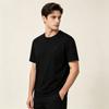 Unisex Modal Tshirt Minimal Palm Tree Left Chest Print Short Sleeve Crewneck Casual Tee Black White