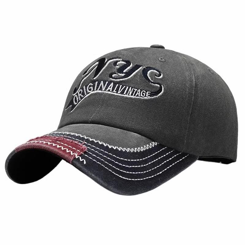Adjustable Retro Soft Top Baseball Cap With Unique Lettering For All Seasons