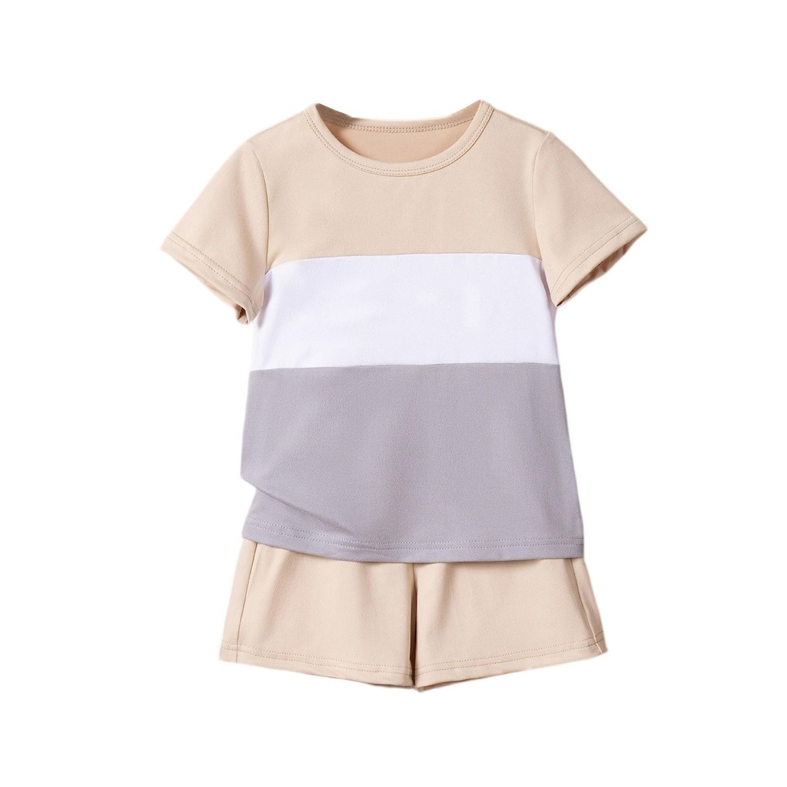 

Girls Color Block Set - Striped Sleeveless Outfit 130