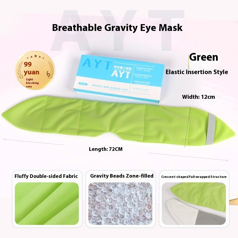 

Gravity eye mask sleep relief eye fatigue blackout eye mask deep sleep blackout gravity eye mask Green-gravity blindfold