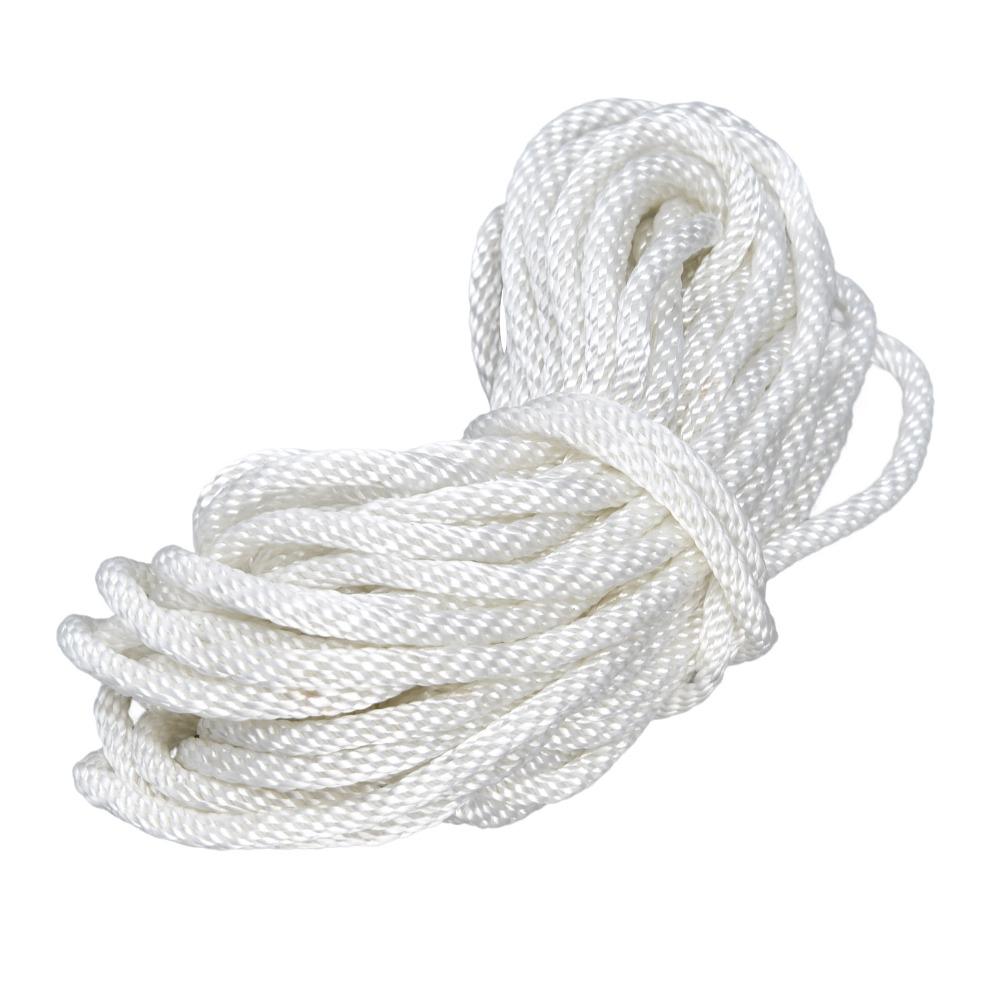 White Pull Cord Nylon Starter Rope Durable Recoil Starter Rope for GX160 Recoil Starter Chain Saw