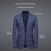 Men's Plaid Stretch Casual Suit Blazer