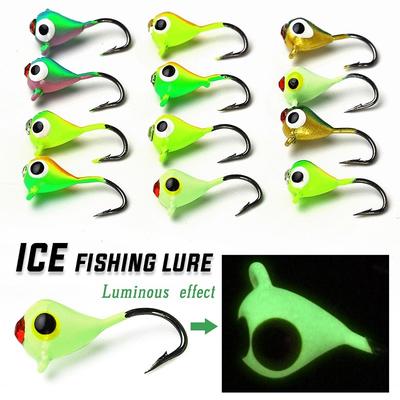 Ice Fishing Jigs Walleye 0.3OZ Fishing Lures for Winter Ice Jigging 6τμχ