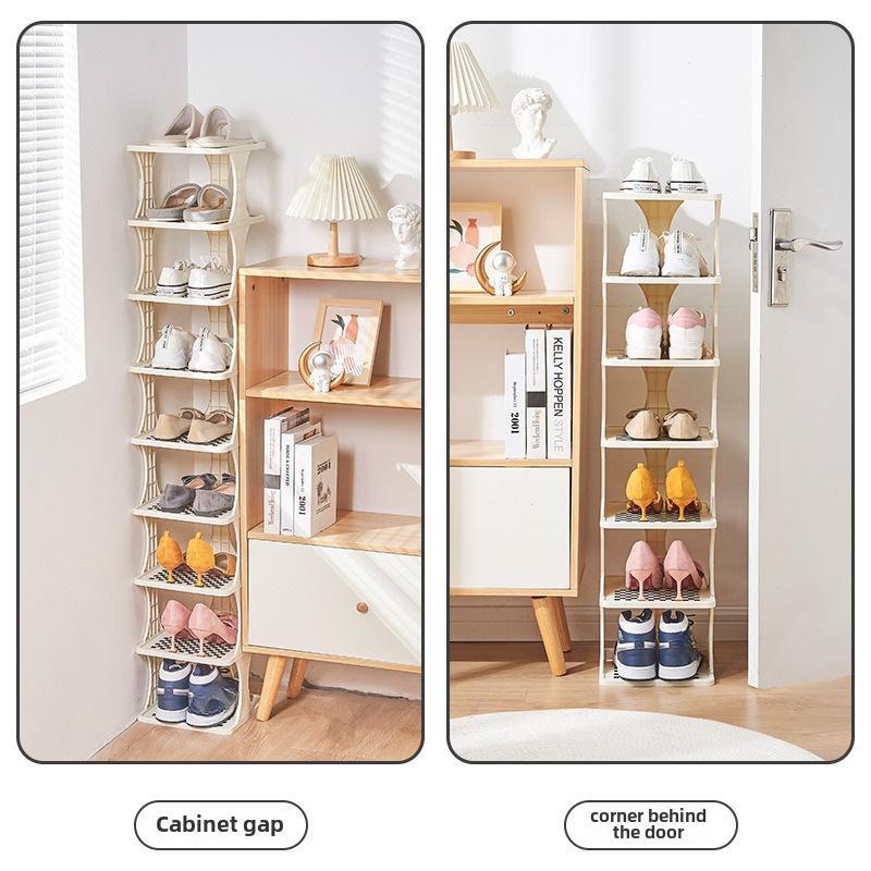 Compact Shoe Rack - Perfect for Small Spaces and Narrow Entryways - Multi-Layer Shoe Storage Cabinet for Home, Office, or Dormitories