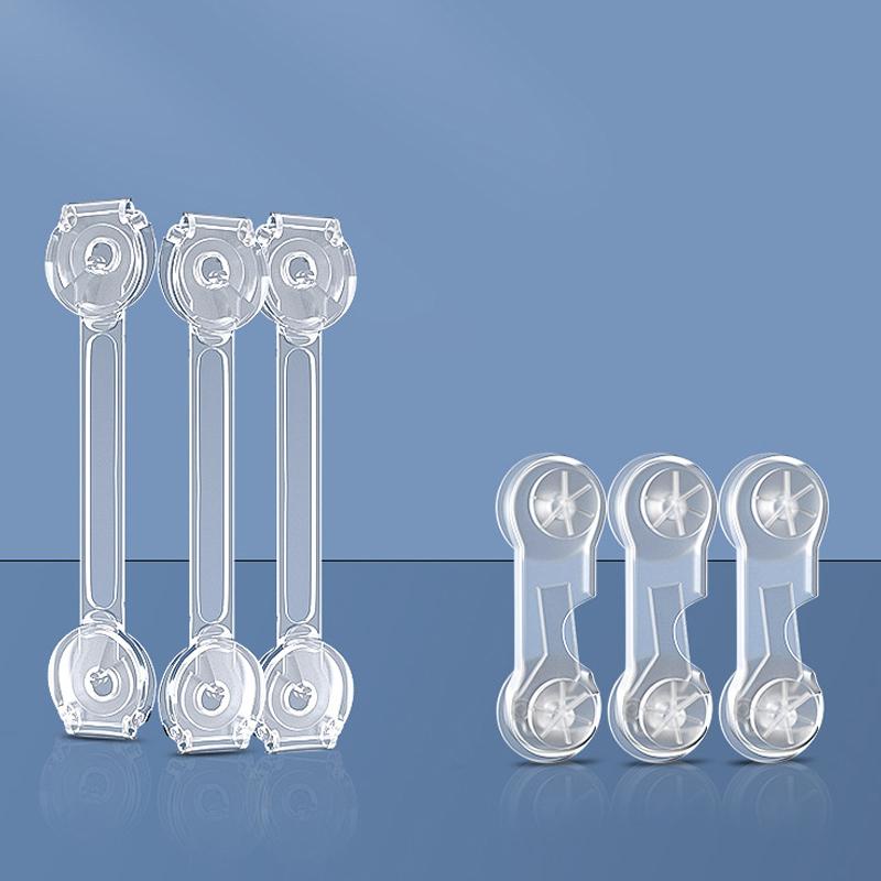 5 Stück Transparent Kühlschrank Schloss Schranktürschloss Multifunktioneller Schutz Kindersicherheitsschloss Schubladenschloss Einklemmschutz