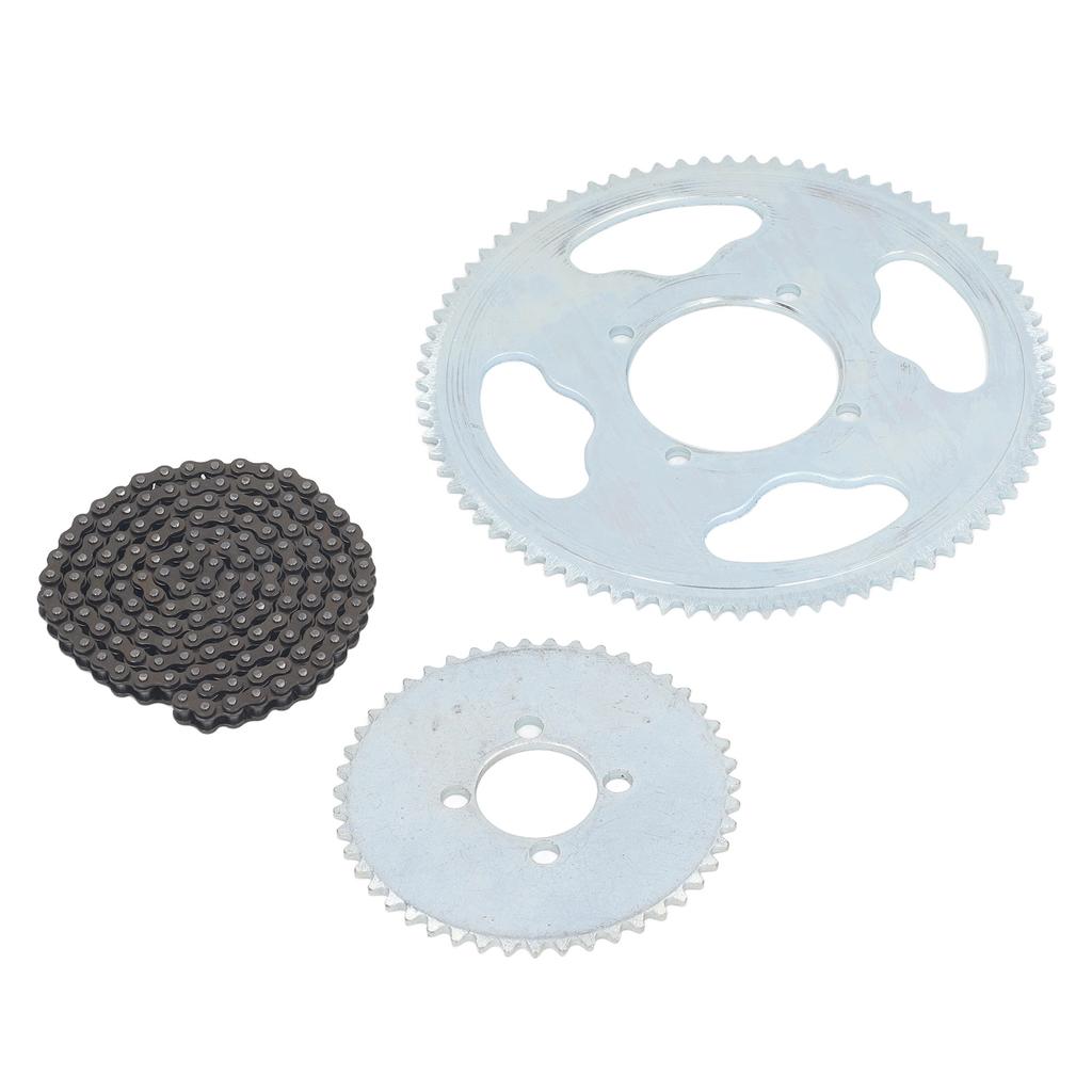 25H 47T Front Sprocket 25H 80T 4 Hole Rear Sprocket 146 Links Chain for 47cc 49cc Dirt Bike ATV Quad Mini Motorcycle