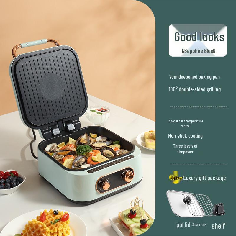 Dual-Sided Electric Pancake & Crepe Maker with Adjustable Floating Design