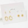 Women's Daily Simple Pearl Gold Earrings Set
