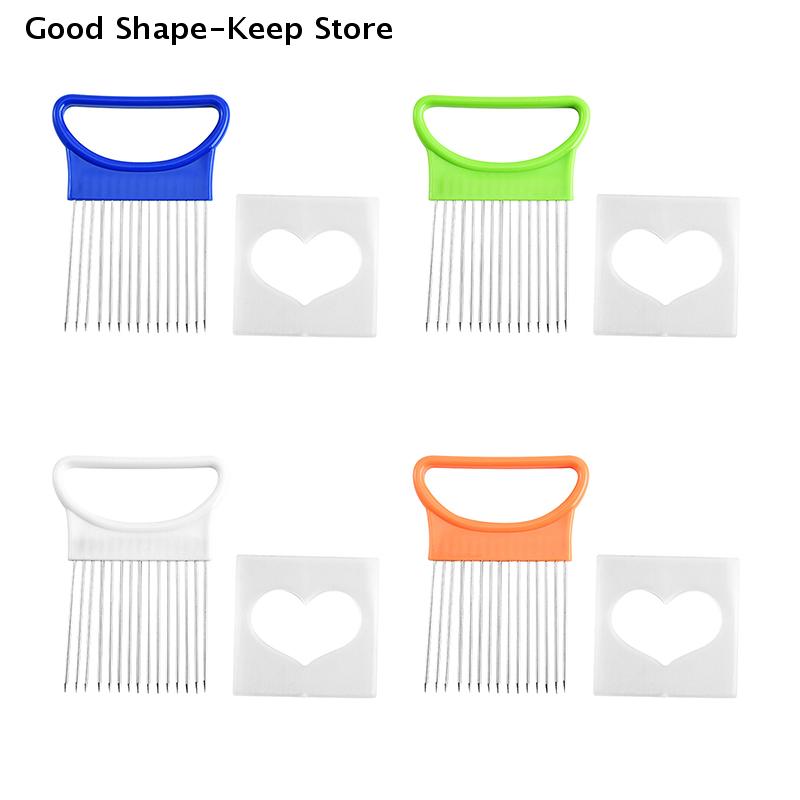 Heart-Shaped Onion Needle Multi-Functional Vegetable Slicer And Fruit And Vegetable Slicing Aid onion fork
