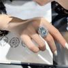 Exquisite Blue Gemstone Adjustable Ring: Shiny, Transparent & Luxurious for Women