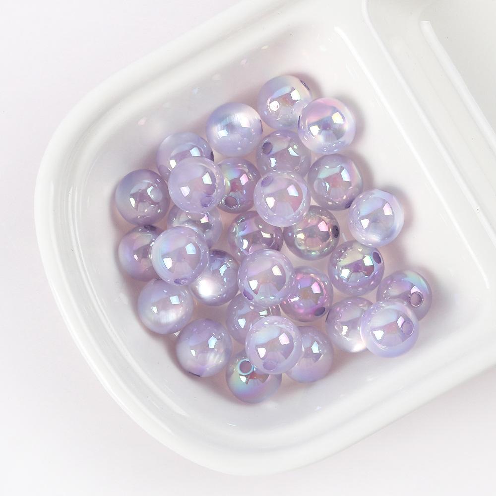 10pcs Acrylic Beads 12mm Round Bead String for DIY Jewelry Making, Mobile Phone Straps, Beaded Pens, Keychain Accessories