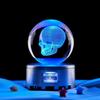 Skull Bluetooth Stand with Luminous Crystal Ball Night Light Decoration