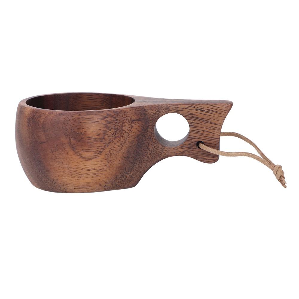 Hand Made Wood Camp Mug Wood Grain Wood Drinking Cup Camping Use Wood Mug Hot Drinking