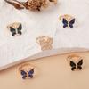 Personalized Ring, Fashionable Multi-Colored Butterfly Oil Drip Opening 5-Piece Set, Ring Jewelry.
