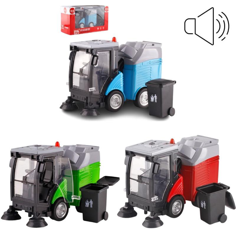 Legierungs-Kehrmaschinenmodell Straßenreinigung Müllwagen Fahrzeuge Auto mit Ton und Licht