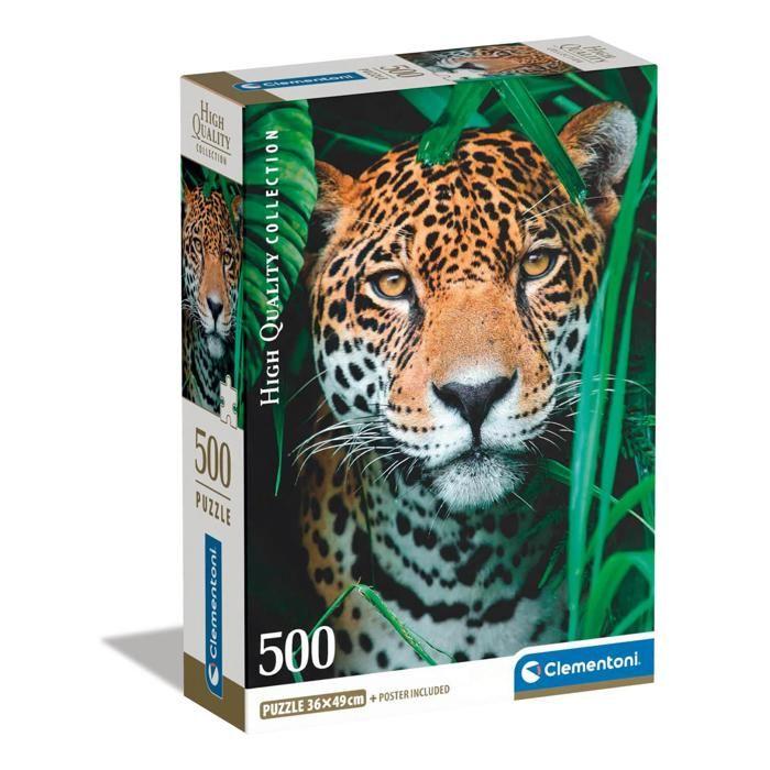 Puzzle 500 Pieces + Poster : Jaguar In the Jungle