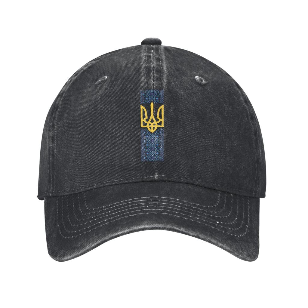 Emblema Classico dell'Ucraina Bandiera Ucraina Modello a Maglia Nazionale Cappellini da Baseball Unisex Cappellino Snapback in Denim Usurato Cappelli Cappellino